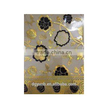 Newest Hot Sales Transparent Crystal Page Tablecloth With Floral Pattern Vinyl Straight/lace Edge photo-2