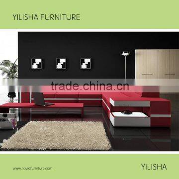 Red and White Colour New Modern Living room furniture Sofa Set 102 #