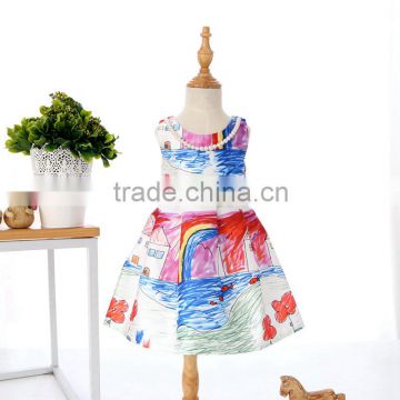 elegant design beautiful kids clothing cream color girls dresses