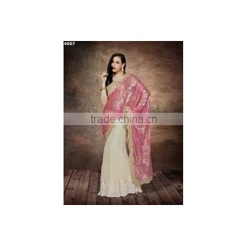 Modest Hot Pink Shimmer Georgette Lehenga Choli/Buy Indian Lehenga Choli for Women