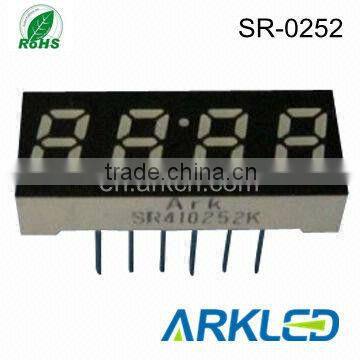 smallest 0.25 inch 4 digit led display for refrigerator ,four digits