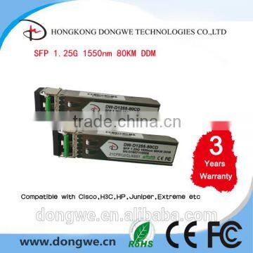 GLC-ZX-SMD, SFP Module, 1.25G, 1550nm, 80km, LC, Optic Module/Transceiver, Compatible with Cisco, HP, H3C etc