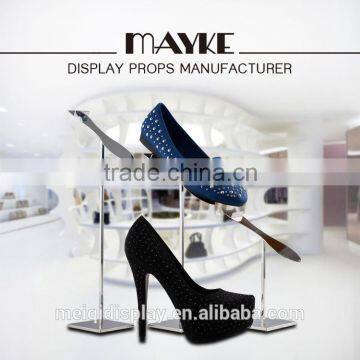 Popular High glossy metal Shoes Display Rack for ladies