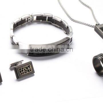 Eco-Friendly material carbon fiber stainless steel bracelet with different size