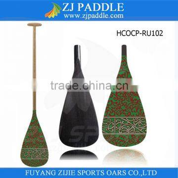 The Most Durable And Strongest Bent Timber Shaft Carbon Fiber Outrigger Canoe Paddle photo-3