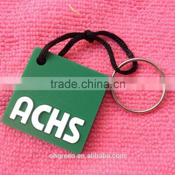 5mm thickness souvenir gift rubber keyring,PVC logo keychain