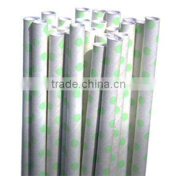 Dot Light Green Mint Party Paper Straws/ Dots Spotted Spotty Spots Spot Polkadots Polka Dot Paper Straws in 33 Colors