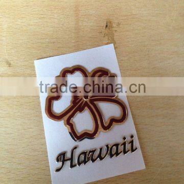 Flower Shape Hawaii 3d Pvc Sticker,soft Plastic 3D PVC Car Sticker