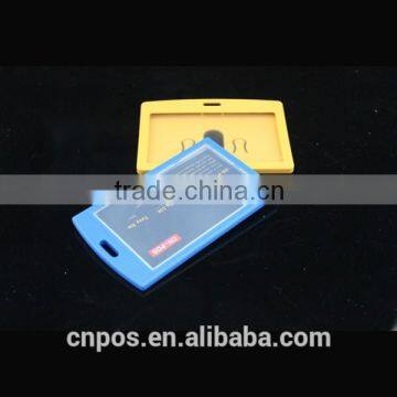 Big Leather id Badge Holder for Hanging Display photo-3