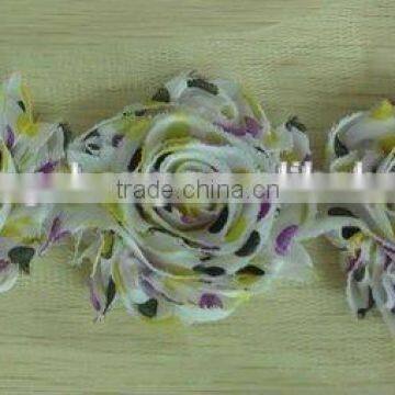 shabby chiffon handmade hair accessories artificial flower wholesale