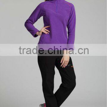 2014 womens fashion winter blank polar fleece jacket