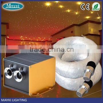 2016 star sky in room with pmma fiber optic cable and RGBW color changing light source