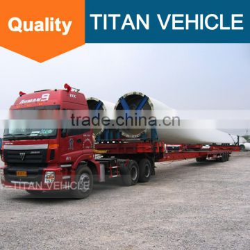 Hydraulic Steering Extendable Lowboy Trailer for Wind Blade Transport , windmill blade transport , windmill transport trailer