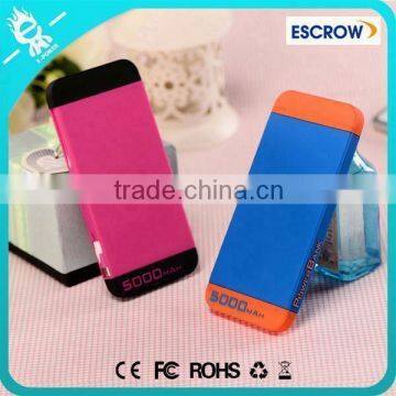 High quality advanced encable 2 USB output ports power bank 5000mah for xiaomi for business gifts