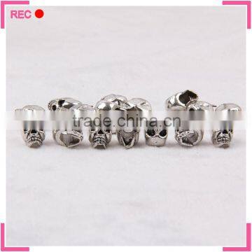 Custom engraved skull charm, antique imitate silver diy charms