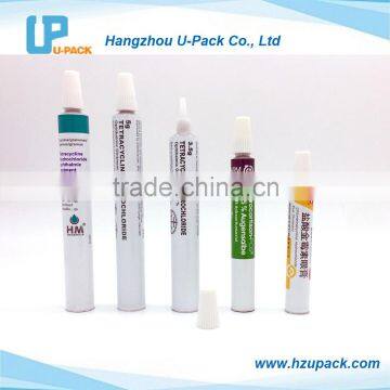 Aluminum tubes with Plastic on-Sert of Extended Nozzle