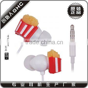 PVC logo earphone in 3D design for kids for promotion