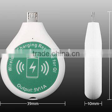 Compact Qi-Enabled Wireless Charging Adapter For Android Phones With Micro USB 5pin Connectors