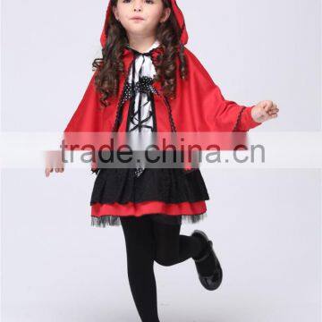 Girls Halloween Costumes Little Red Riding Hood Dress Cosplay Stage Wear Clothing Sets Kids Party Fancy Ball Clothes photo-3