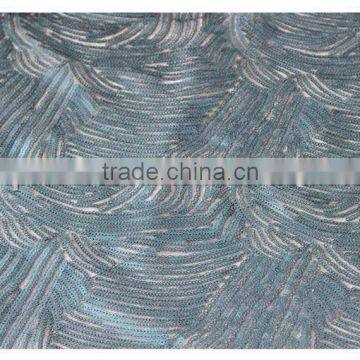 Latest Design Sequin Textile Fabric , Wholesale Fashion Dress Glitter Sequin Fabric photo-5