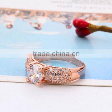 High Quality Real Gold/silver Plated Alloy Diamond Jewelry Wedding Rings photo-4