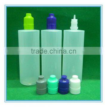 120 ml LDPE e liquid bottle with thin tip made in China