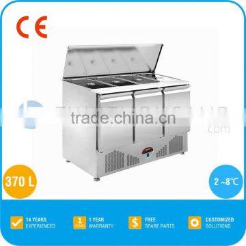 2017 Salad Refrigerator Counter- CE, 350 L, Salad Bar With Carbinet, TT-SL1365DR3K-S