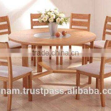 dining table set from laos solid wood