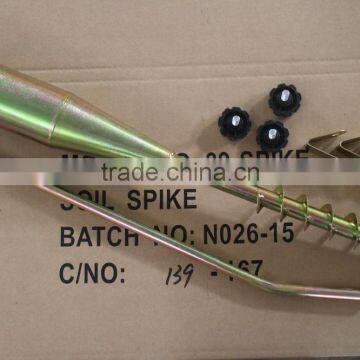 Rotary Washing Line Parasol Umbrella Screw In Metal Garden Ground Spike Base photo-2