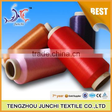 Raw white polyester yarn / 100% polyester spun yarn / polyester close virgin yarn