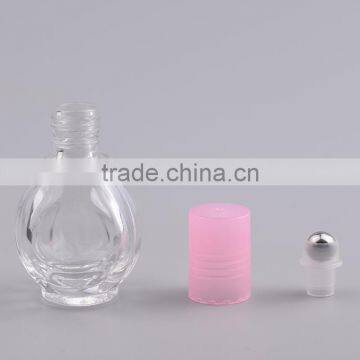 Unique Round Shaped 10ml Essential Oil Roll on Glass Bottle With Stainless Steel Roller Ball and Plastic Cap photo-3