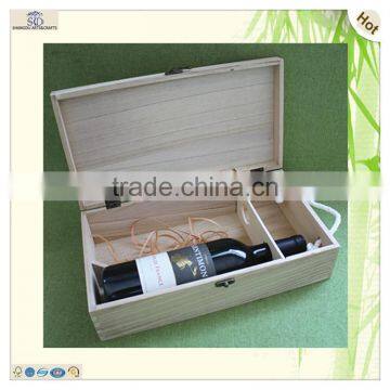 Supply New Design Hot Selling Cheap Burned Red Color 2 Bottle Wine Box photo-5