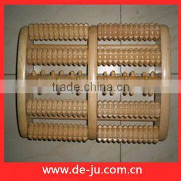 Natural Wood Rolling Scrubber Water Foot Massager