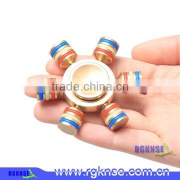 Wholesale Metal Fidget Spinner with 6 Caps Wind Spinner Toy High Speed Hand Spinner Anti Plseasure Adult Toy