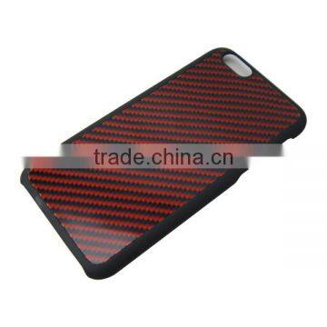 Red Carbon Fiber PC Bottom Protective Case, 100% Carbon Fiber for IPhone 6 Case photo-4