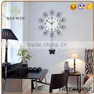 new design mute hanging wall clock decoration