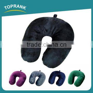 Toprank Wholesale Custom Soft Short Plush Neck Cushion Microbead Pillow Airplane U Shape Travel Neck Pillow