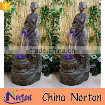 Hot Sell Bronze Lady Water Fountain Bronze Fountain with light NTBF-L006L