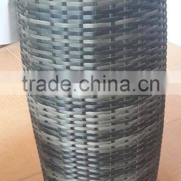 Tall Round Rattan Planter.