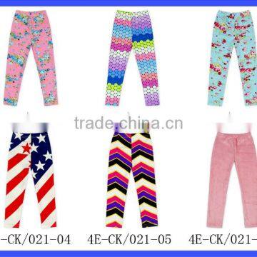 Wholesale Kids Girls Dots Pattern Pants In Stock Cheap Floral Icing Leggings photo-6