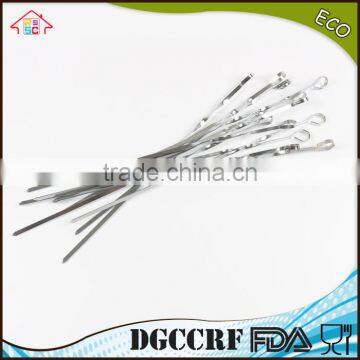 NBRSC 10pcs 13'' Stainless Steel BBQ Skewers Kabob Stick Grill Barbecue Needle photo-6