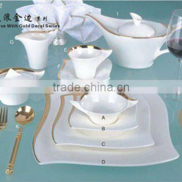 12PCS bone china flower surface ceramic dinnerware tableware set