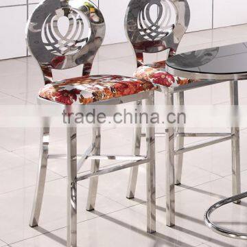 LC05 Stainless Steel Metal Bar Stool High Chair photo-3