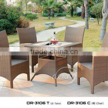 rattan comfortable table&chair,garden rattan furniture