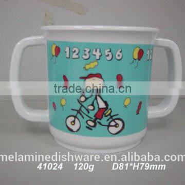 Melamine double-handle cup	, melamine kids cup/melamine cup for kids