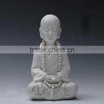 Modern garden decor white marble baby buddha statue