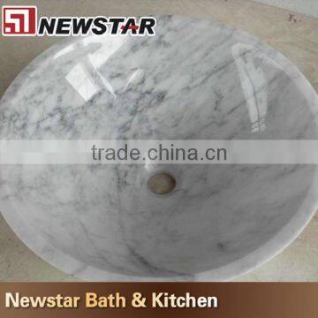 Newstar white marble bathroom sink