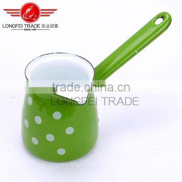 OEM Enamel Ceramic Coffee Jug Coffee Pot Coffee Warmer With Long Handle photo-4