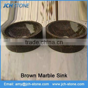 Brown marble garden outdoor sink