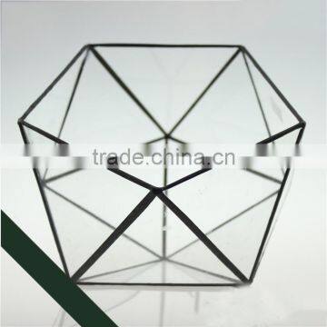 Fifteen Side Cutting Oblique Mouth Hemispherical Geometry Retro Micro Glass Greenhouse Landscape Glass photo-2